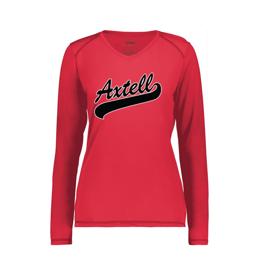 [6847.083.XS-LOGO1] Women's SoftTouch Long Sleeve (Female Adult XS, Red, Logo 1)