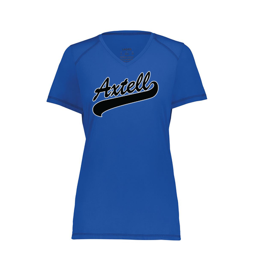 [6844.060.XS-LOGO1] Women's SoftTouch Short Sleeve (Female Adult XS, Royal, Logo 1)