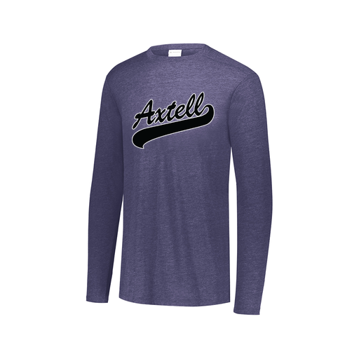 [3075.U22.XS-LOGO1] Decker Men's Tri-Blend T-Shirt - Long Sleeve (Adult XS, Navy, Logo 1)