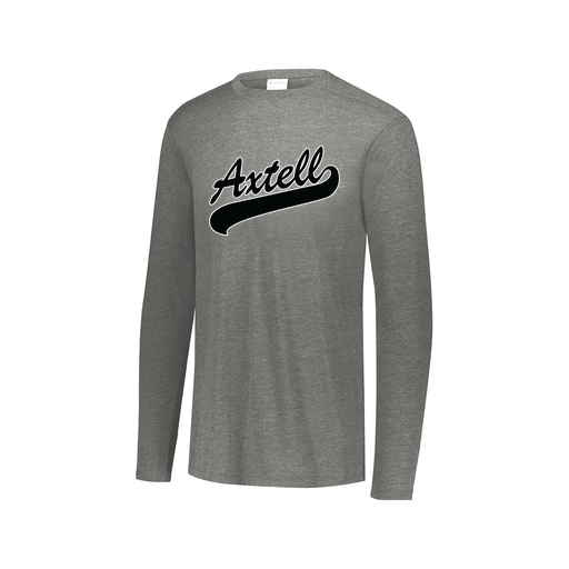 [FTLCUBGY-AXS-LOGO1] Decker Men's Tri-Blend T-Shirt - Long Sleeve (Adult XS, Gray, Logo 1)