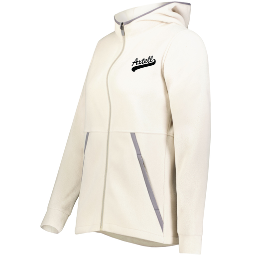 [6860.53T.XS-LOGO1] Ladies Chill Full Zip Fleece (Female Adult XS, White, Logo 1)