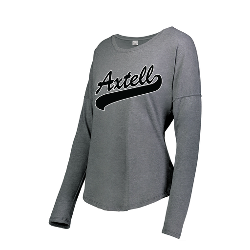 [FTLCUBGY-FAXS-LOGO1] Decker Women's Tri-Blend T-Shirt - Long Sleeve (Female Adult XS, Gray, Logo 1)